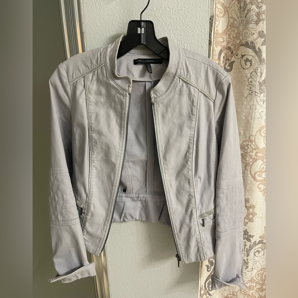 WHBM light gray jacket size 6